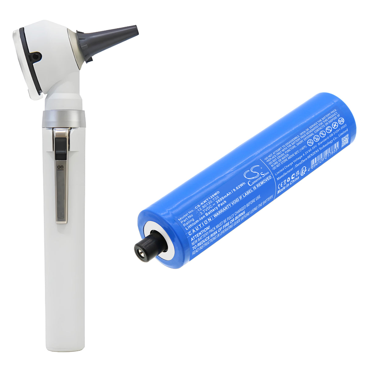 3.7V, Li-ion, 2600mAh, Medical battery fits Kawe, 12.80120.722, Type C, 9.62Wh Medical Cameron Sino Technology Limited (Medical)