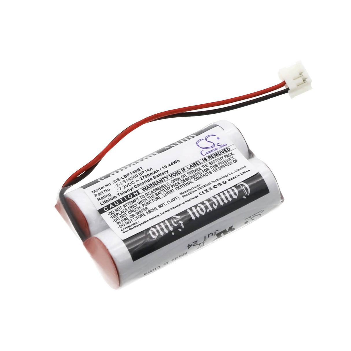 7.2v, Li-socl2, 2700mah, Alarm Battery Fits Label Alcose, Cesar, 19.44wh Alarm System Cameron Sino Technology Limited