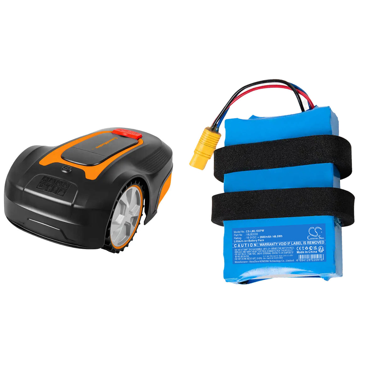 18.0V, Li-ion, 2600mAh, Lawn Mowers battery fits Lawnmaster, 18LB2035, L10, L12, 46.8Wh Lawn Mowers Cameron Sino Technology Limited