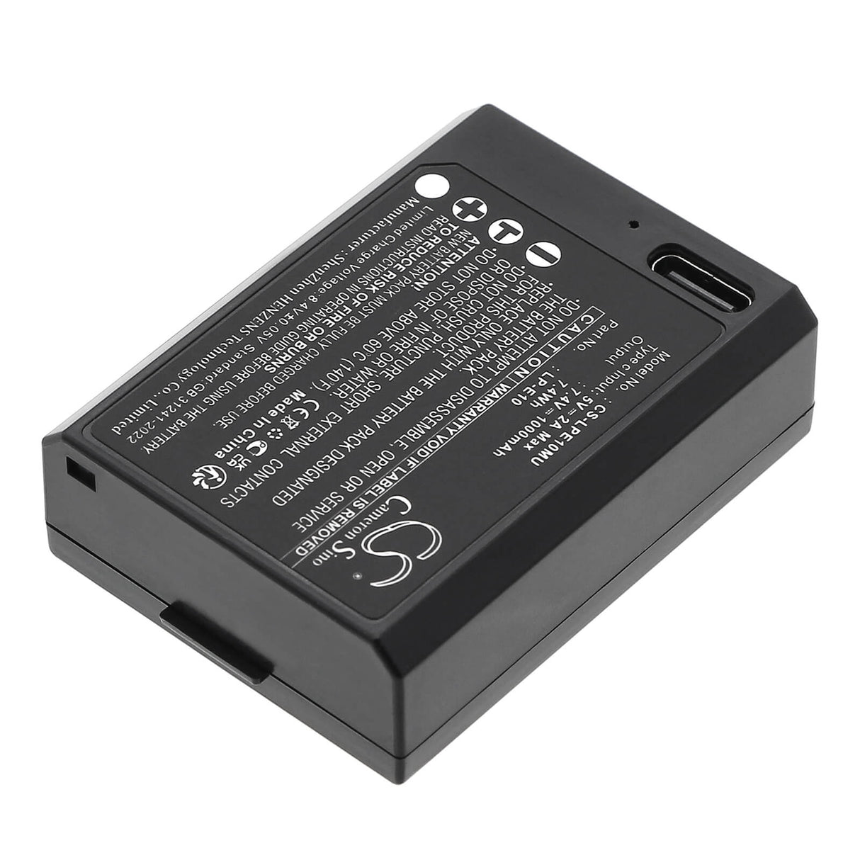 7.4V, Li-ion, 750mAh, Batterie pour appareil photo compatible avec Canon, LP-E12, EOS 100D, EOS Kiss X7, 5.55Wh Appareil photo Cameron Sino Technology Limited (Appareil photo)
