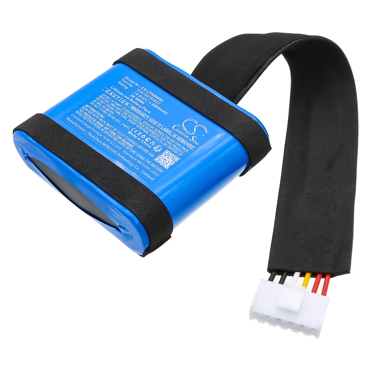 14.8V, Li-ion, 2600mAh, Batterie de haut-parleur compatible avec Lg, Eac64790802, Xboom Xg8t, 38.48Wh Haut-parleur Cameron Sino Technology Limited