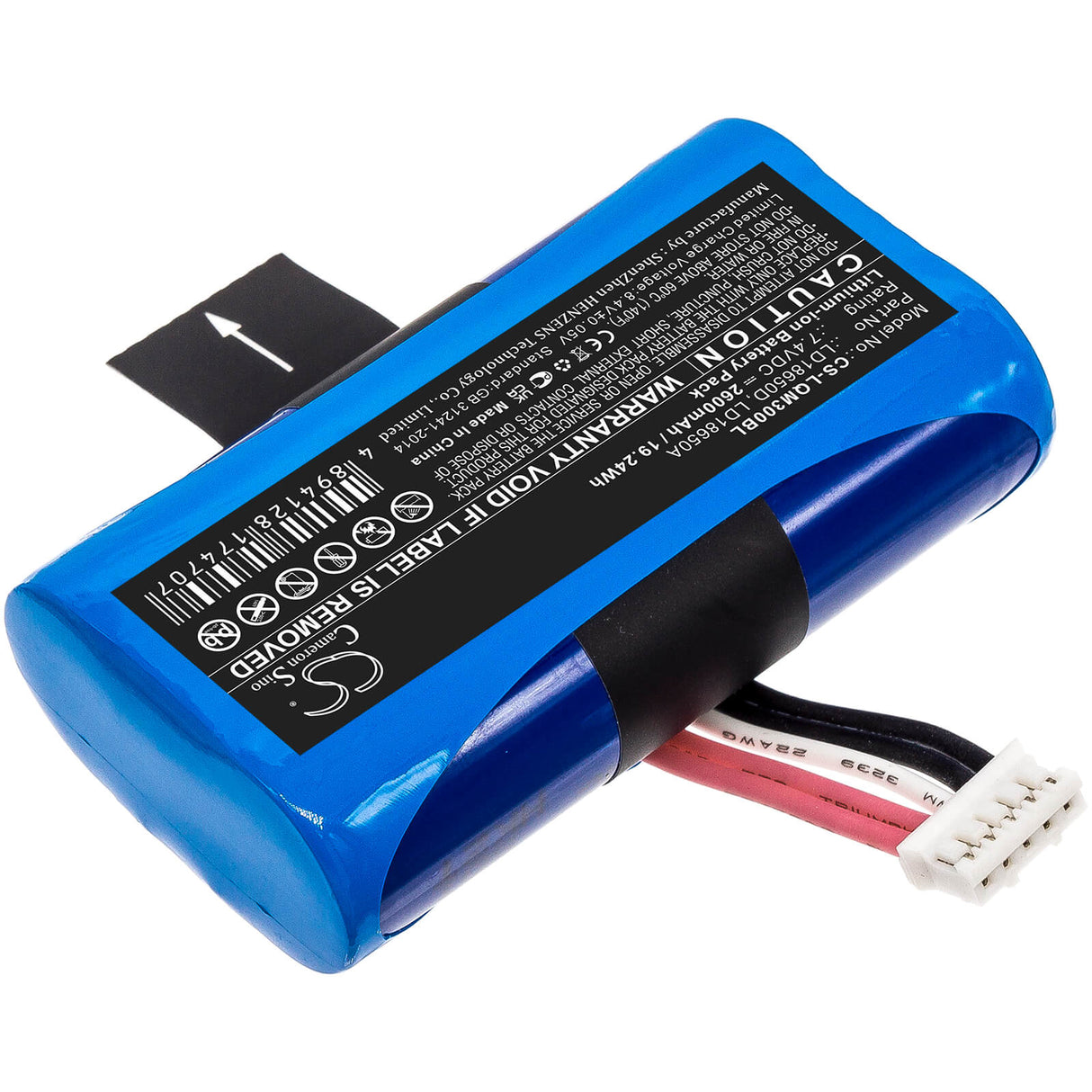 7.4V, Li-ion, 2600mAh, batterie de terminal de paiement compatible avec Kiosk, Newland, Landi, Ingenico, Pax, Ld18650d, Apos A8, 19.24Wh Terminal de paiement Cameron Sino Technology Limited