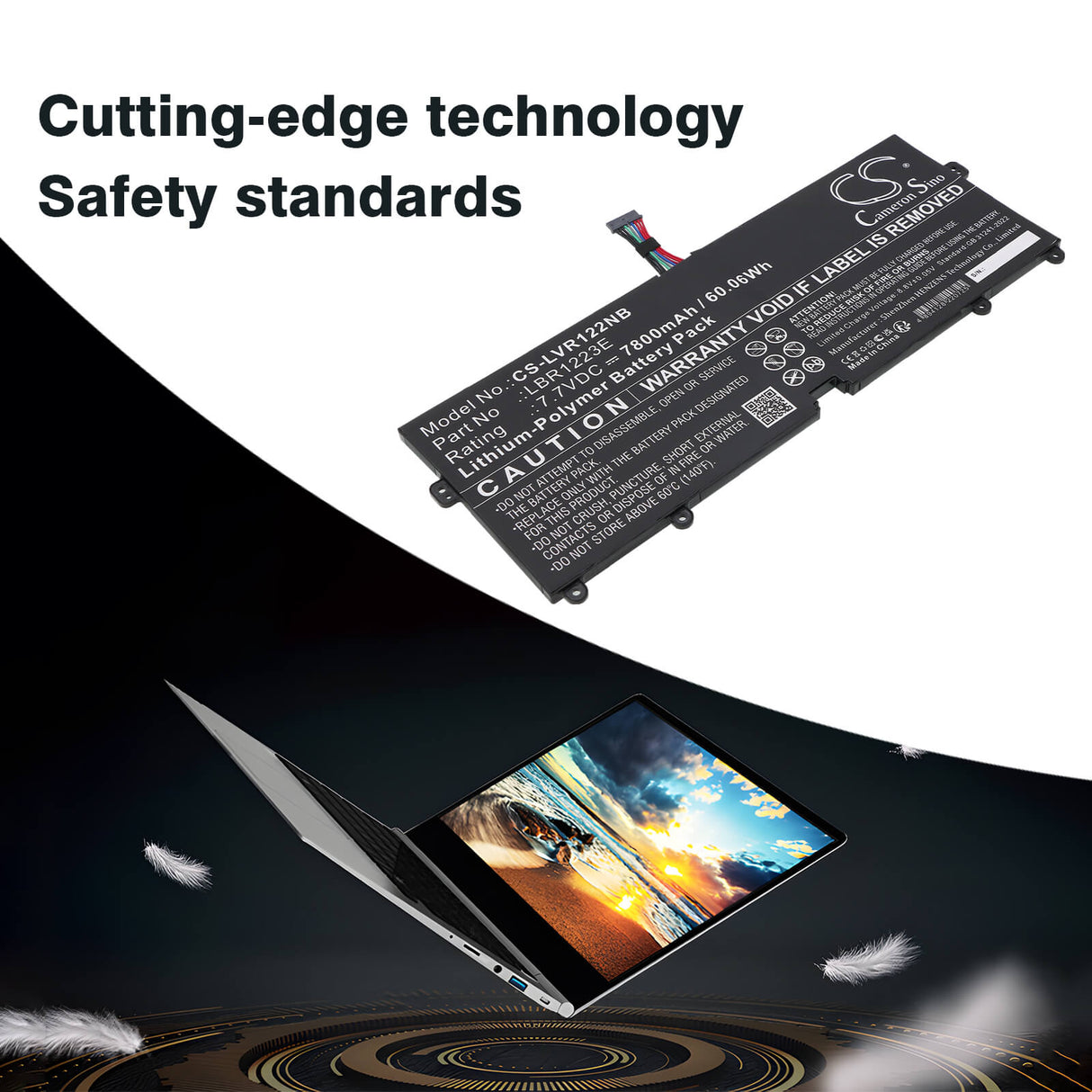 7.7V, Li-Polymer, 7800mAh, Notebook, Laptop battery fits Lg, LBR1223E, 14Z970, Gram 13Z970-A.AAS5U1, 60.06Wh Notebook, Laptop Cameron Sino Technology Limited