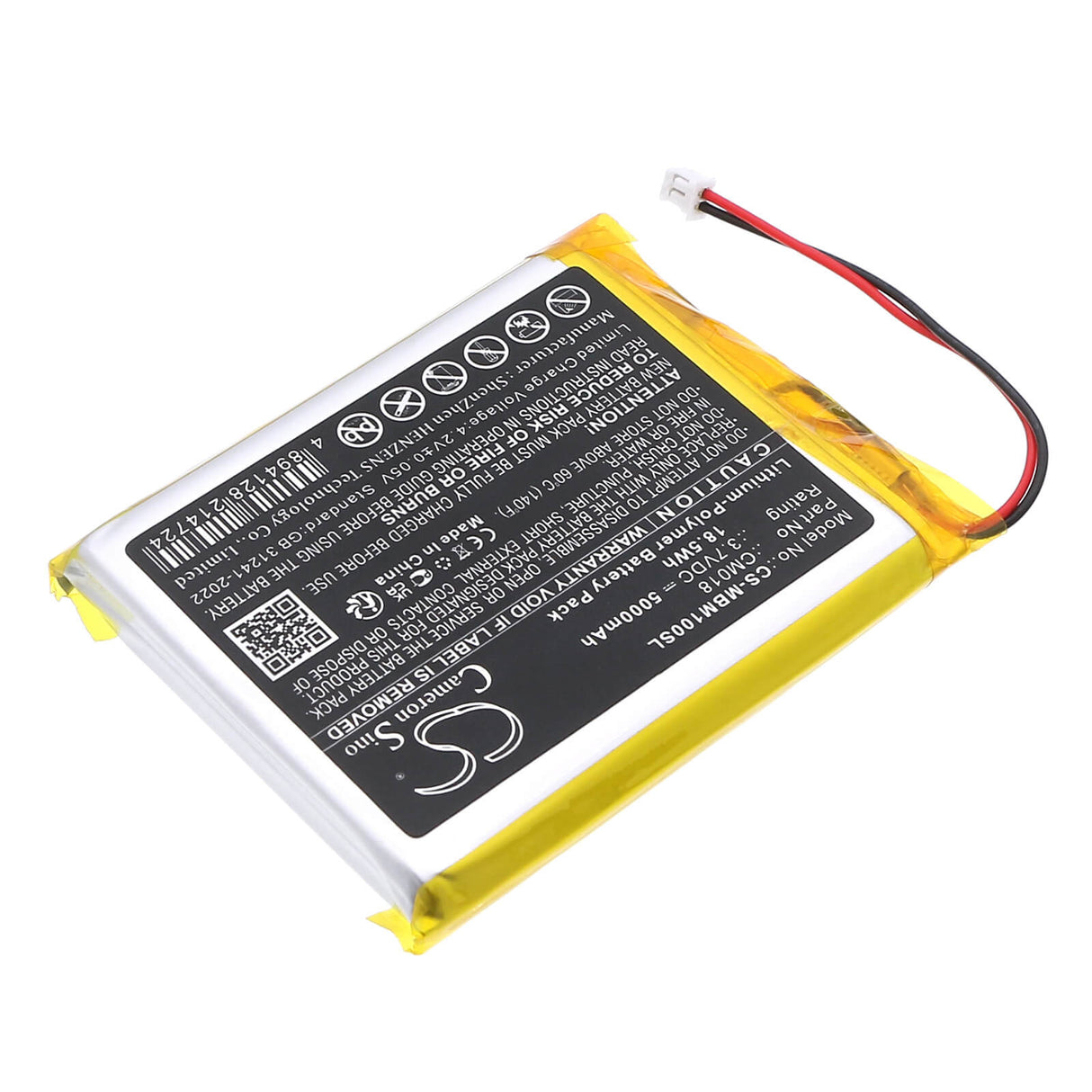 3.7V, Li-Polymer, 5000mAh, Home Security Camera battery fits Imilab, Cm018, M1, 18.5Wh Home Security Camera Cameron Sino Technology Limited