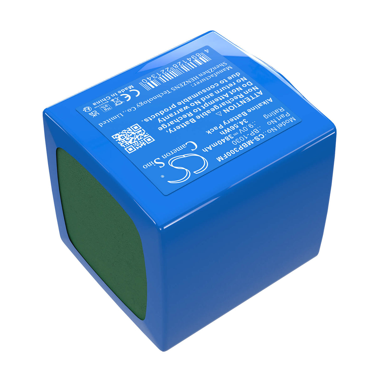 9,0V, Alcaline, 3840mAh, Batterie pour dispositifs de sécurité marine et de flottaison compatible avec Merl Pointer, BP-1030, 3000 ELT Localisateur d'urgence, 34,56Wh Dispositifs de sécurité marine et de flottaison Cameron Sino Technology Limited