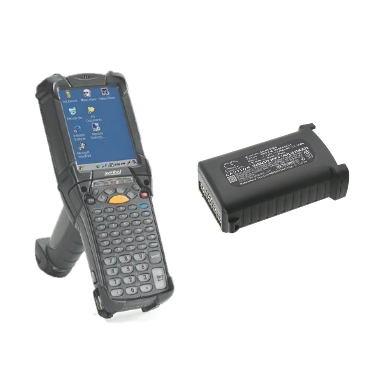 Batterie de scanner de codes-barres pour Symbol, Mc9000, Mc9000-g, Mc9000-k, Mc9000-s, Mc9010, Mc9050 7.4v, 3400mah - 25.16wh Scanner de codes-barres Cameron Sino Technology Limited