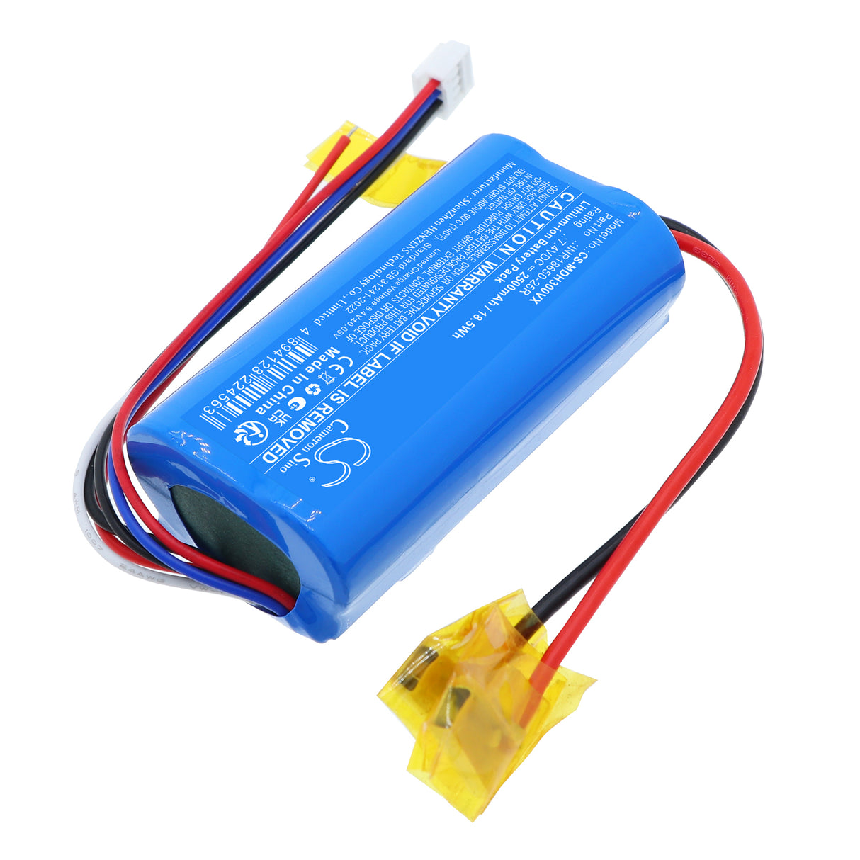 7.4V, Li-ion, 2500mAh, Vacuum battery fits Midea, INR18650-25R, H3, 18.5Wh Vacuum Cameron Sino Technology Limited