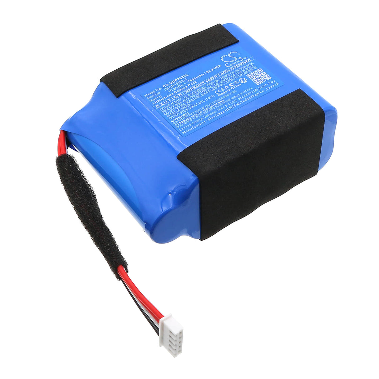 10.8V, Li-ion, 7800mAh, Batterie de haut-parleur compatible avec Medion, 3icr19/66-3, 50077082, Life P61746, 84.24Wh Haut-parleur Cameron Sino Technology Limited
