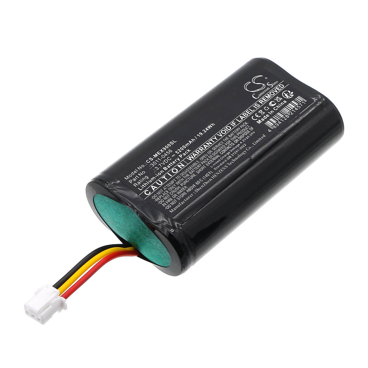 3,7V, Li-ion, 5200mAh, Équipement, Enquête, Batterie de test compatible avec Minelab, 3011-0456, Détecteurs Elite, Equinox 700, 19.24Wh Équipement, Enquête, Test Cameron Sino Technology Limited