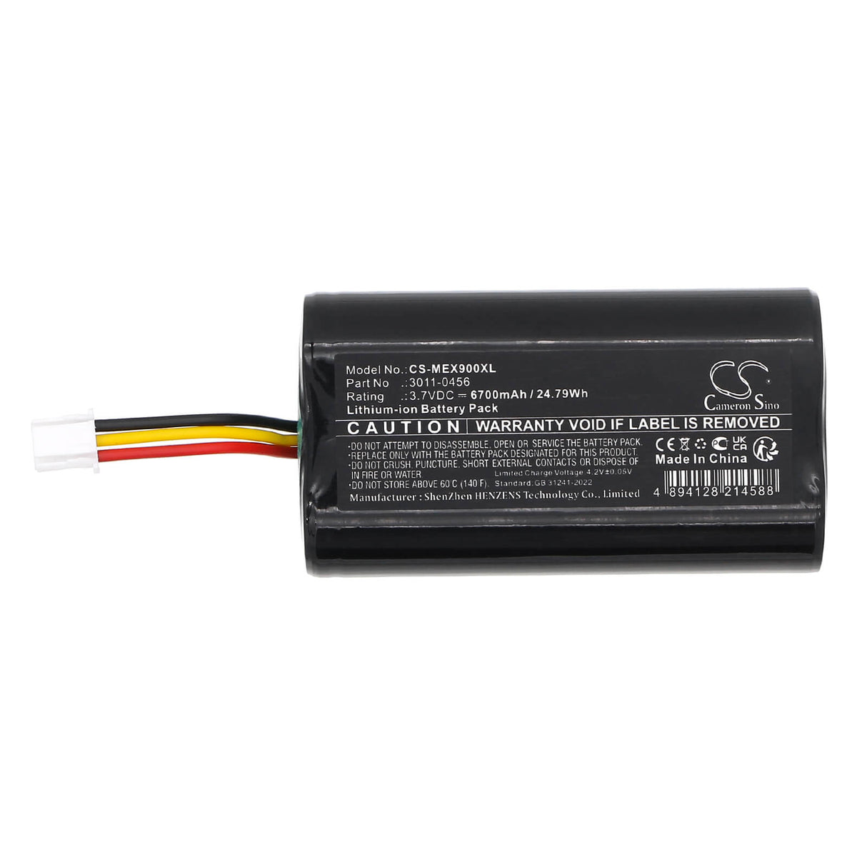3,7V, Li-ion, 6700mAh, Équipement, Enquête, Batterie de test compatible avec Minelab, 3011-0456, Détecteurs Elite, Equinox 700, 24,79Wh Équipement, Enquête, Test Cameron Sino Technology Limited