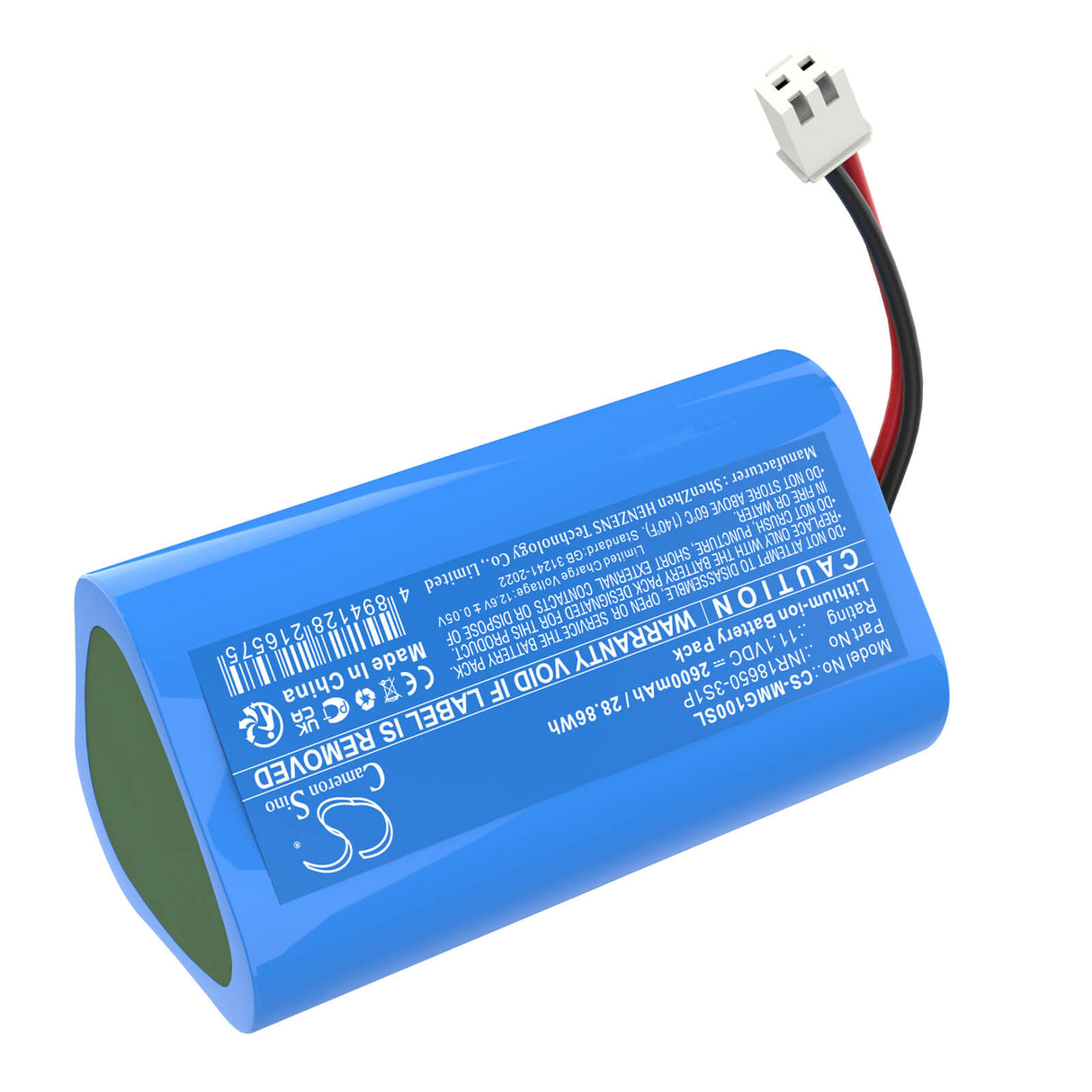 11.1V, Li-ion, 2600mAh, Personal Care battery fits Muscle, Inr18650-3s1p, Massage Gun, 28.86Wh Personal Care Cameron Sino Technology Limited