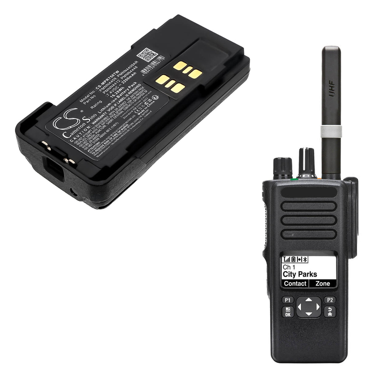 Batterie Li-ion pour modèles de radios bidirectionnelles Motorola Trbo, Xpr7550, Xpr7350 7.4v, 2200mah - 16.28wh Radio bidirectionnelle Cameron Sino Technology Limited