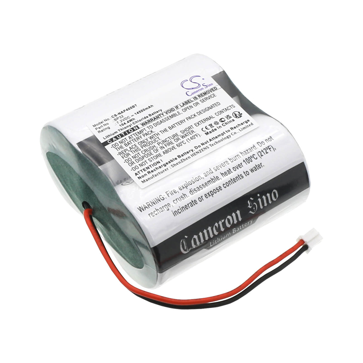 7.2v, Li-socl2, 14500mah, Alarm Battery Fits Noxalarm 151.016, 104.4wh Alarm System Cameron Sino Technology Limited (Dangerous Goods)