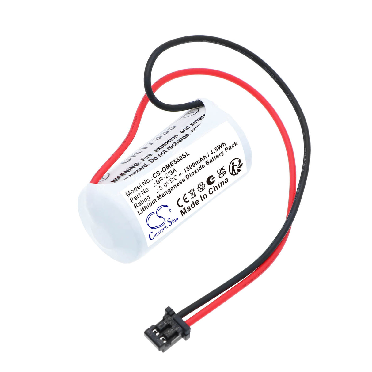 3V, Li-MnO2, 1500mAh, PLC battery fits Okuma, BR-2/3A, 1107484, N8368-10116SP17, 4.5Wh PLC Cameron Sino Technology Limited