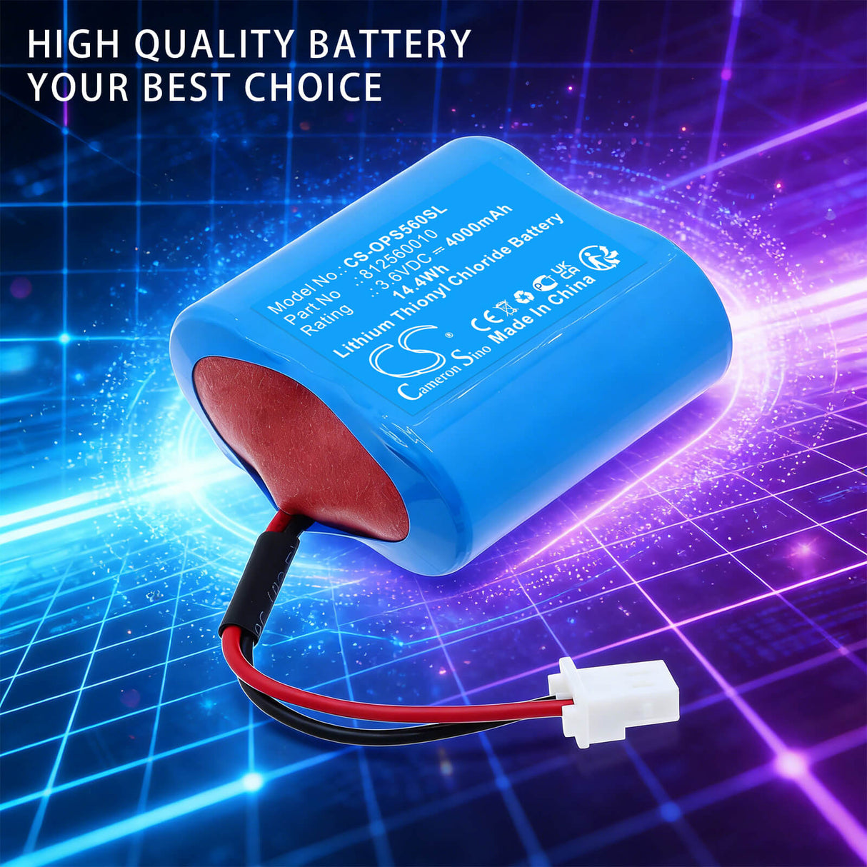 3.6V, Li-SOCl2, 4000mAh, PLC battery fits Orpak Systems, 812560010, Nano Nozzle Reader-T, nNR-T, 14.4Wh PLC Cameron Sino Technology Limited
