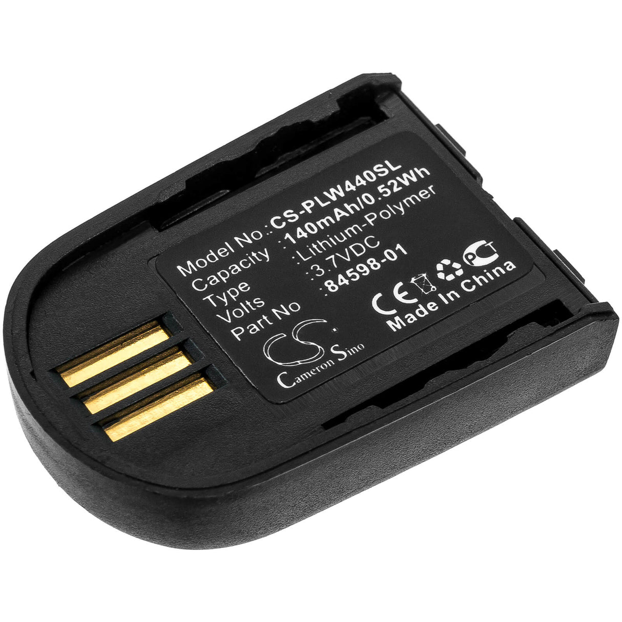 Headset Battery For Plantronics Savi, Savi 440, Savi W440 3.7v, 140mah - 0.52wh Wireless Headset Cameron Sino Technology Limited