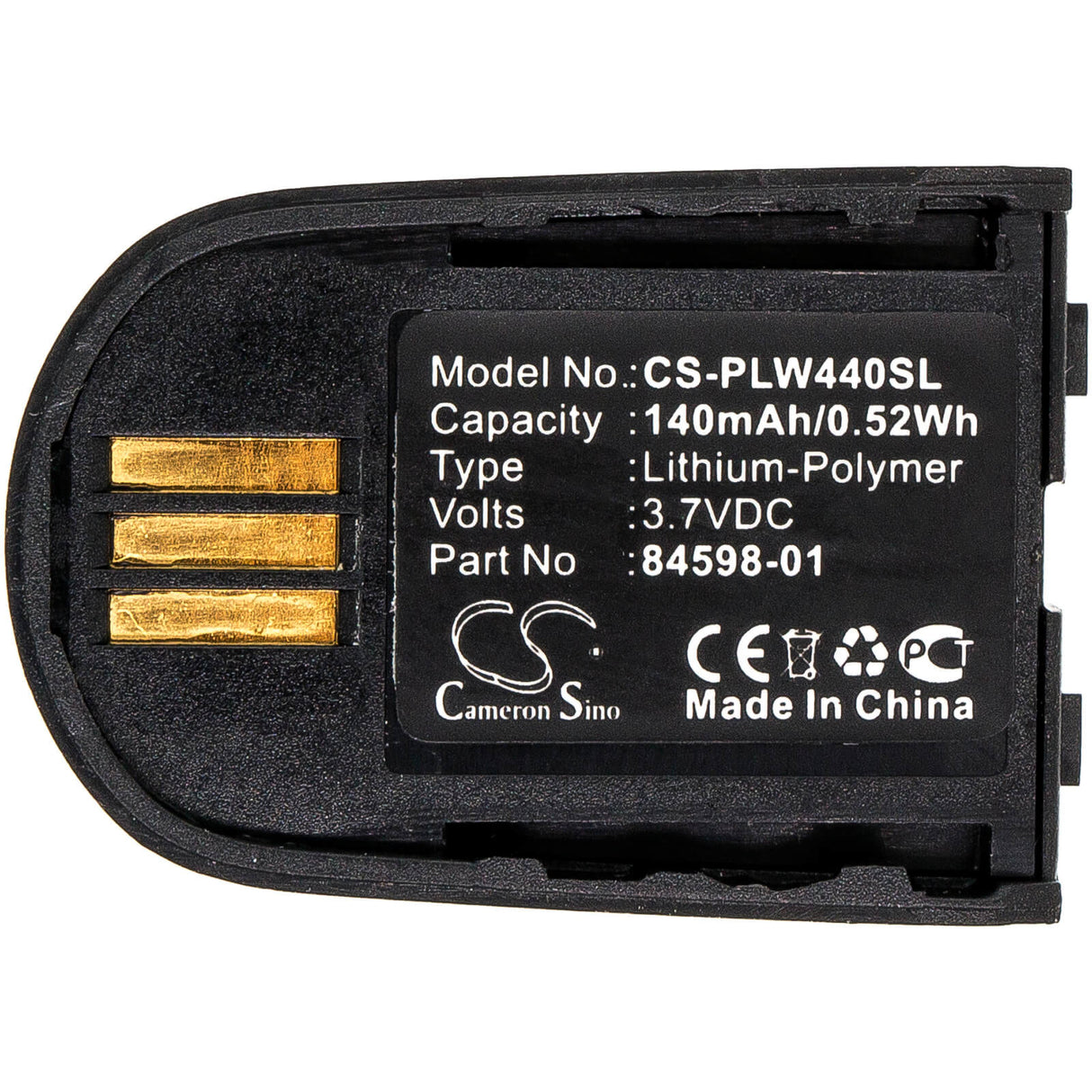 Headset Battery For Plantronics Savi, Savi 440, Savi W440 3.7v, 140mah - 0.52wh Wireless Headset Cameron Sino Technology Limited