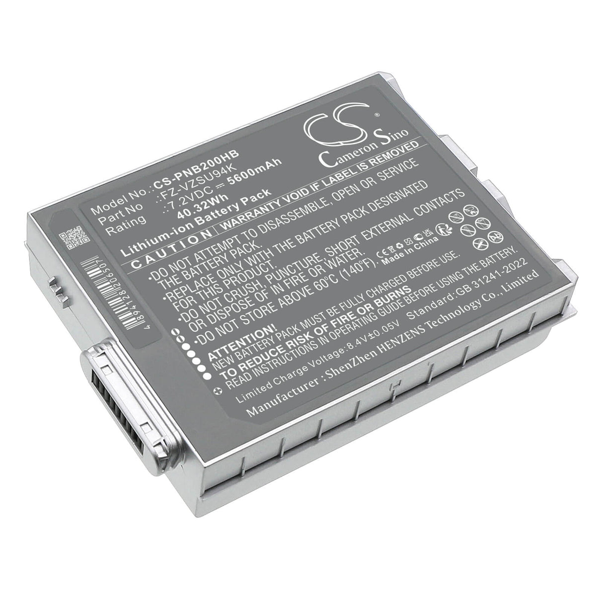 7.2V, Li-Polymer, 5600mAh Notebook, Laptop Battery fits Panasonic, Fz-b2, Fz-m1, 40.32Wh Notebook, Laptop Cameron Sino Technology Limited