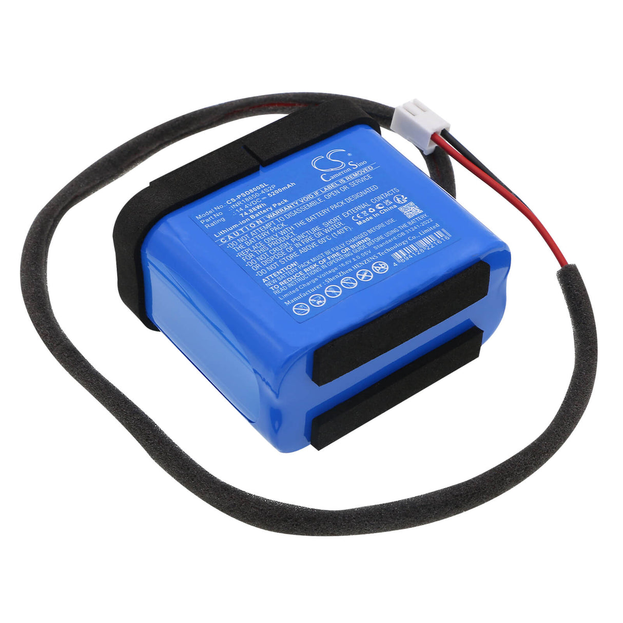 14.4V, Li-ion, 5200mAh, Speaker battery fits Philips, INR18650-4S2P, SD80, SD80 Outdoor speaker, 74.88Wh Speaker Cameron Sino Technology Limited