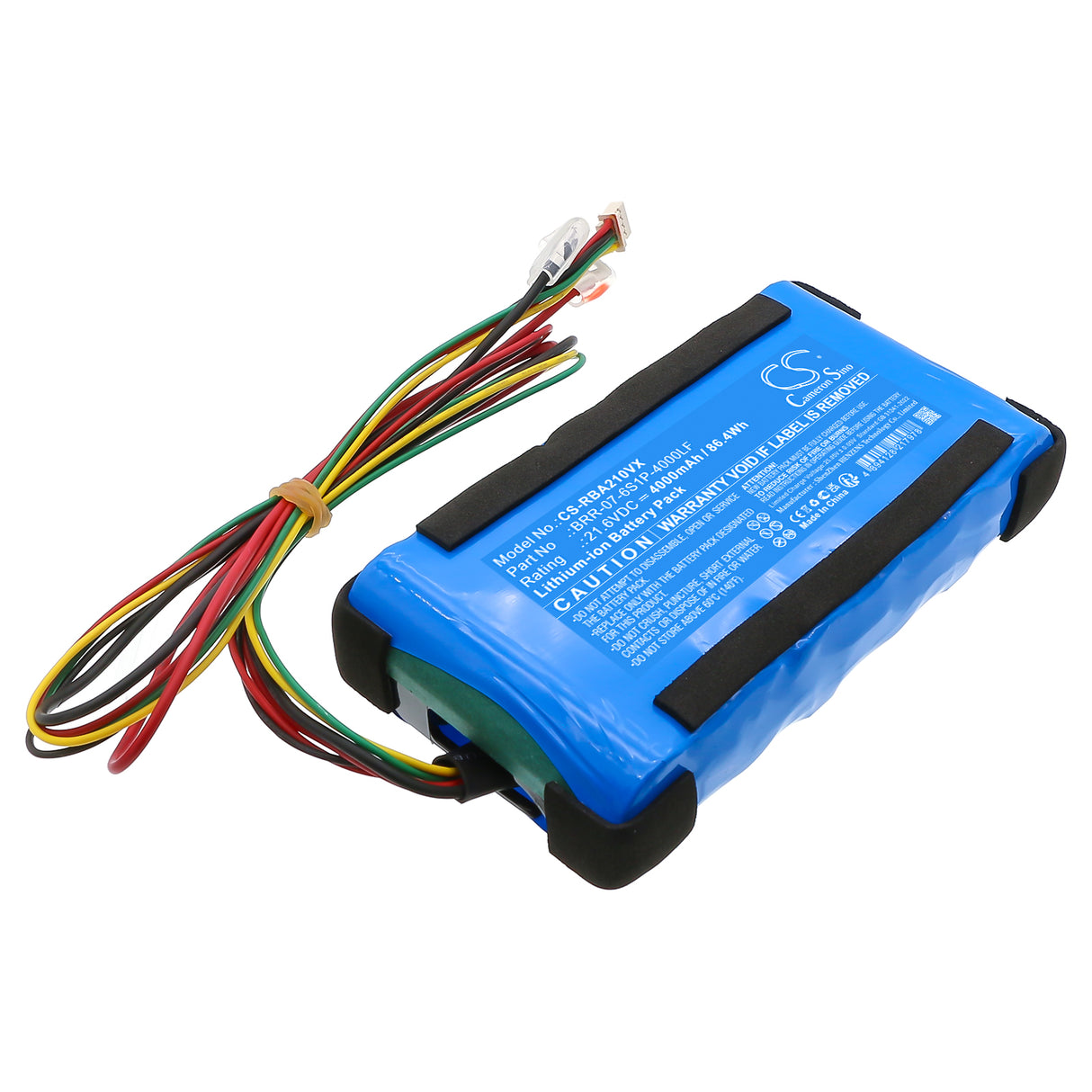 21.6V, Li-ion, 4000mAh, Vacuum battery fits Roborock, Brr-07-6s1p-4000lf, A20, A20 Flexi Pro, 86.4Wh Vacuum Cameron Sino Technology Limited