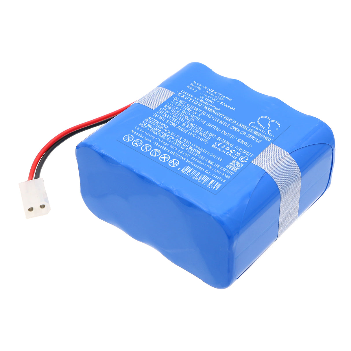 14.8V, Li-ion, 6700mAh, Vacuum battery fits Tefal, N139-4S2P, RG9495, 99.16Wh Vacuum Cameron Sino Technology Limited