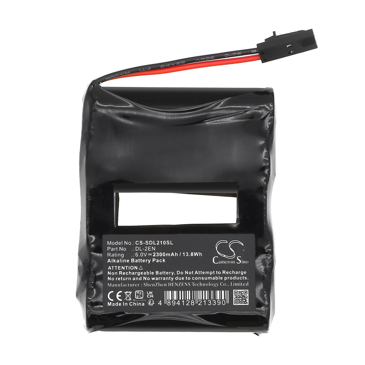 6,0V, Alcaline, 2300mAh, Batterie de serrure de porte compatible avec Doorlock, Dl-2en, 13.8Wh Serrure de porte Cameron Sino Technology Limited