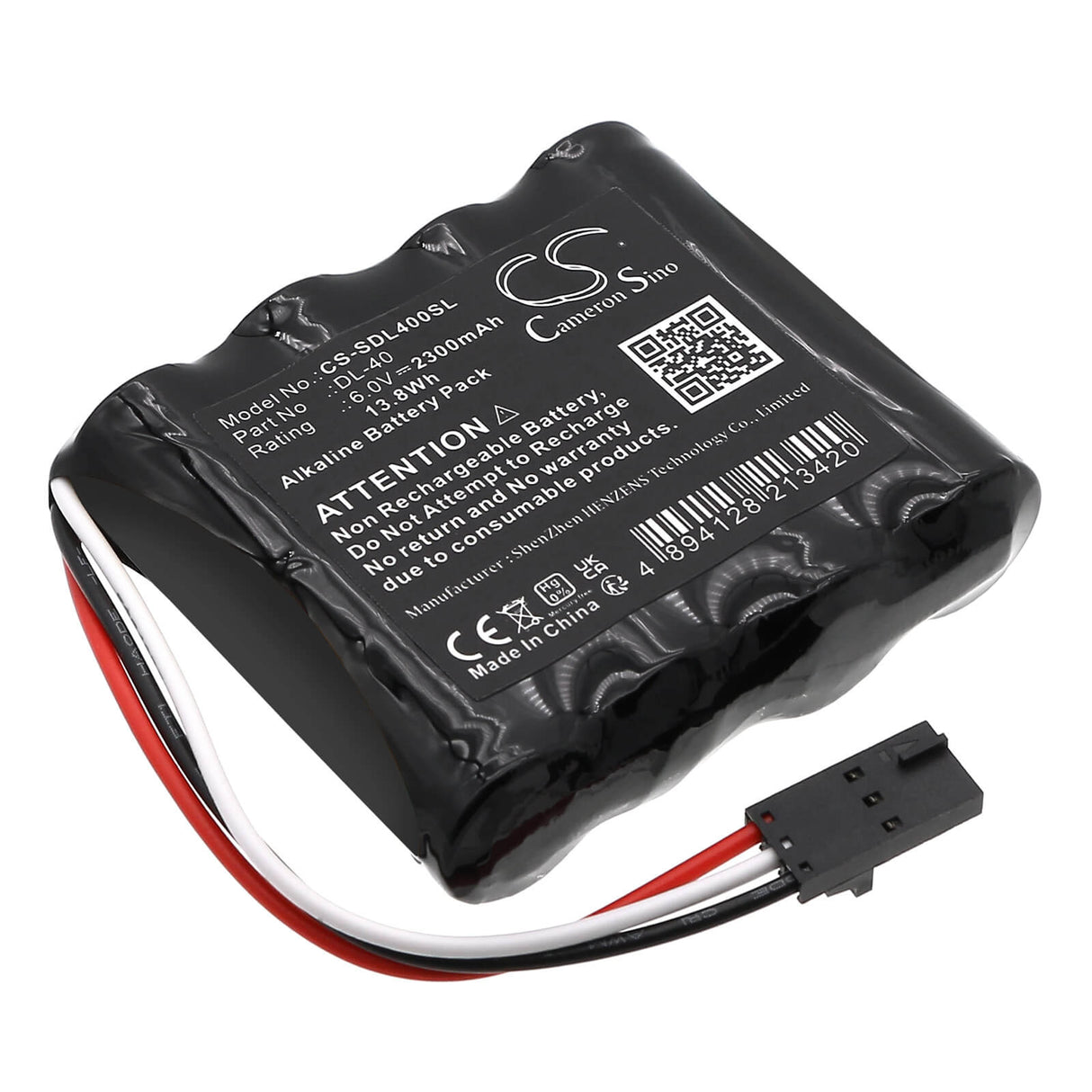 6,0V, Alcaline, 2300mAh, batterie de serrure de porte convient à Best Access Systems, 1003, 11pdbb, 13,8Wh serrure de porte Cameron Sino Technology Limited