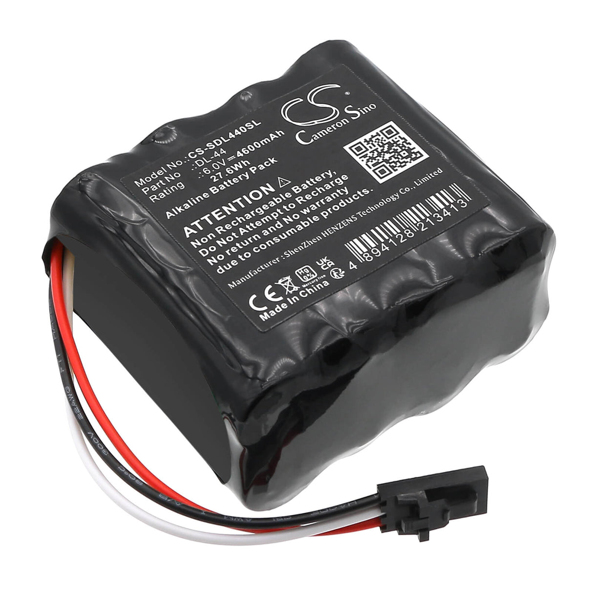 6.0V, Alkaline, 4600mAh, Batterie de serrure de porte compatible avec Stanley Security Systems, 12345, Dry0092, 27.6Wh Serrure de porte Cameron Sino Technology Limited