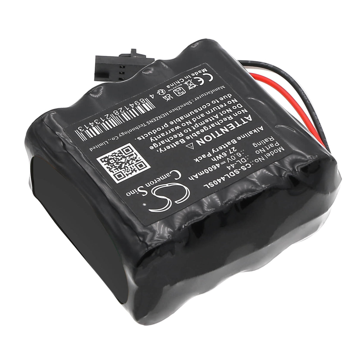 6.0V, Alkaline, 4600mAh, Batterie de serrure de porte compatible avec Stanley Security Systems, 12345, Dry0092, 27.6Wh Serrure de porte Cameron Sino Technology Limited