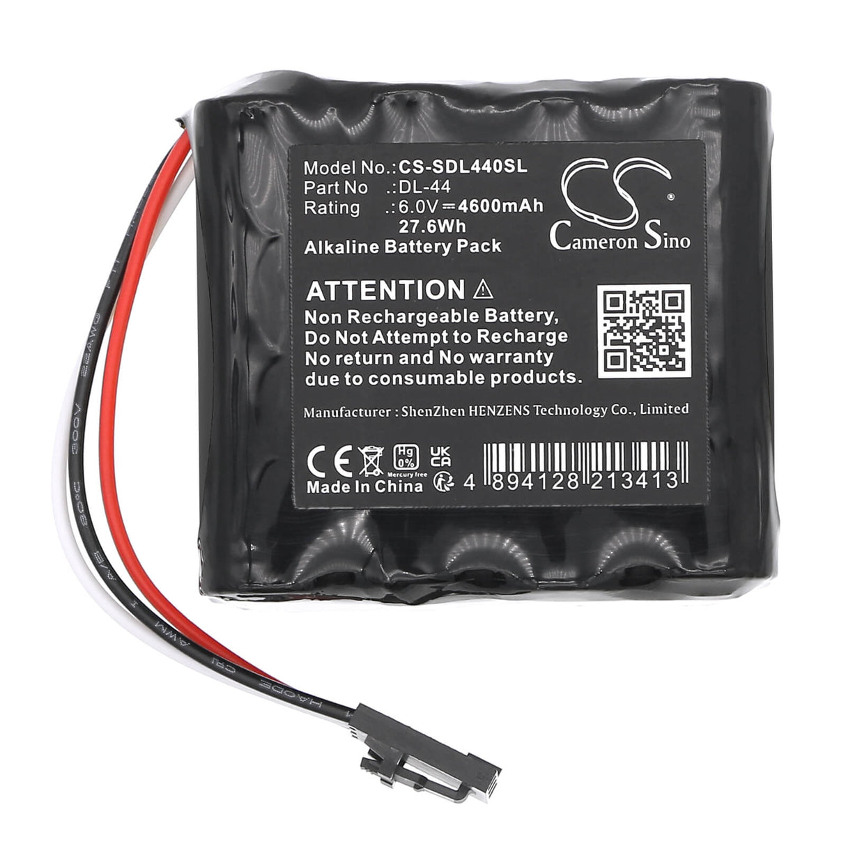 6.0V, Alkaline, 4600mAh, Batterie de serrure de porte compatible avec Stanley Security Systems, 12345, Dry0092, 27.6Wh Serrure de porte Cameron Sino Technology Limited