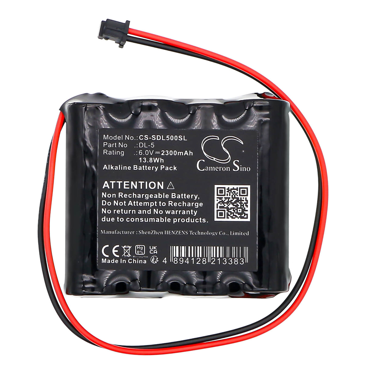 6.0V, Alcaline, 2300mAh, batterie de serrure de porte s'adapte à Keylock, F 7400-12, 13.8Wh Serrure de porte Cameron Sino Technology Limited