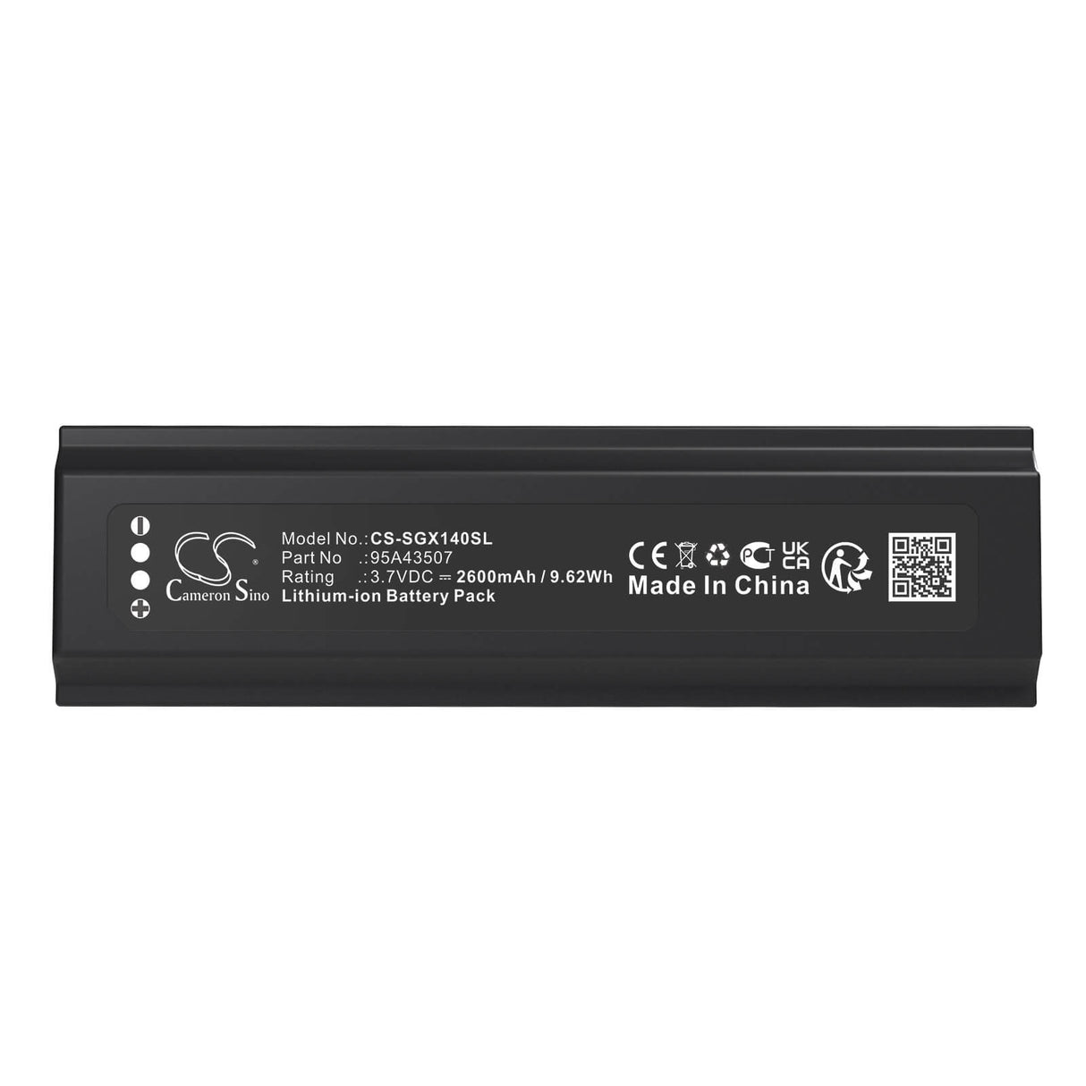 3,7V, Li-ion, 2600mAh, batterie de microphone compatible avec Shure, 95A43507, GLXD+, GLXD+ Microphone sans fil à main, 9,62Wh Microphone Cameron Sino Technology Limited