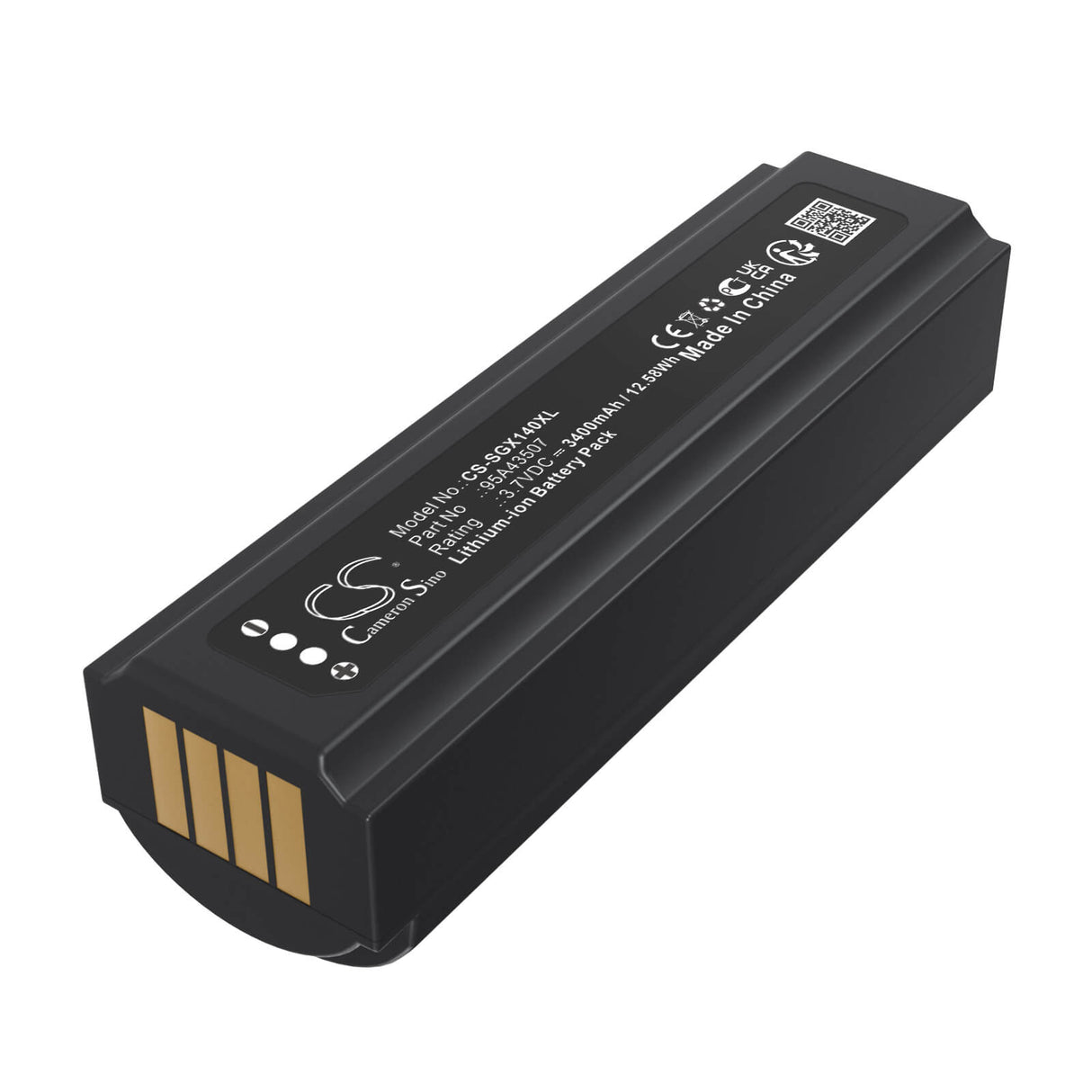 3.7V, Li-ion, 3400mAh, Batterie de microphone compatible avec Shure, 95A43507, GLXD+, GLXD+ Microphone sans fil à main, 12.58Wh Microphone Cameron Sino Technology Limited