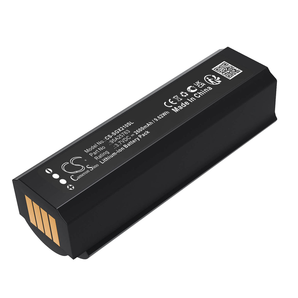 3,7V, Li-ion, 2600mAh, Batterie de microphone compatible avec Shure, 95A25763, ADX2, ADX2 G57, 9,62Wh Microphone Cameron Sino Technology Limited