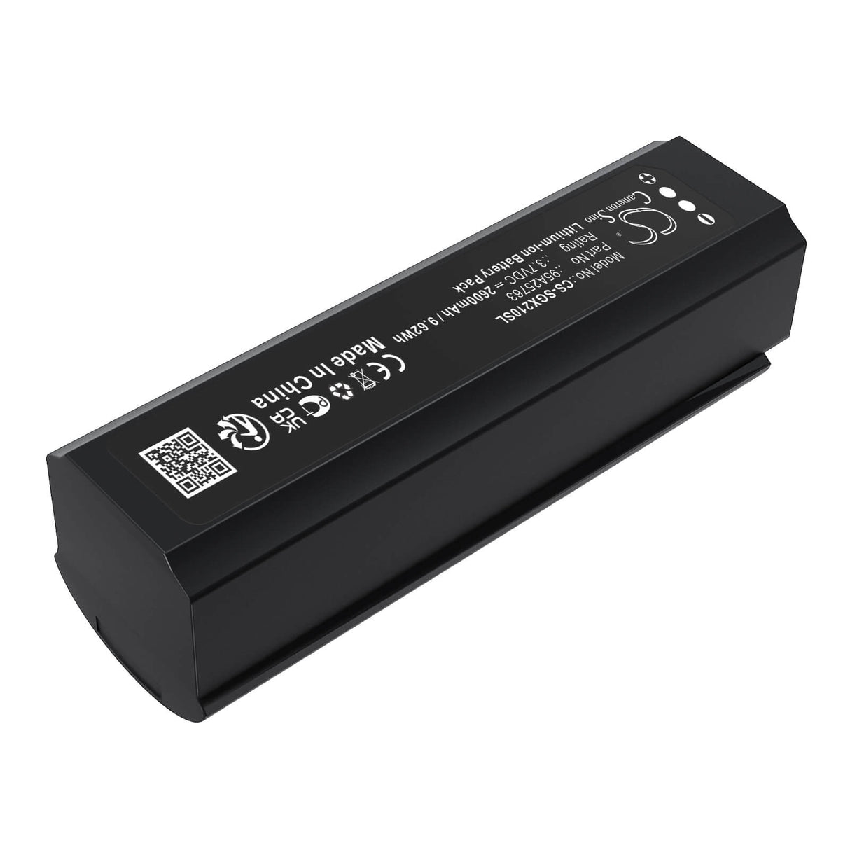 3,7V, Li-ion, 2600mAh, Batterie de microphone compatible avec Shure, 95A25763, ADX2, ADX2 G57, 9,62Wh Microphone Cameron Sino Technology Limited