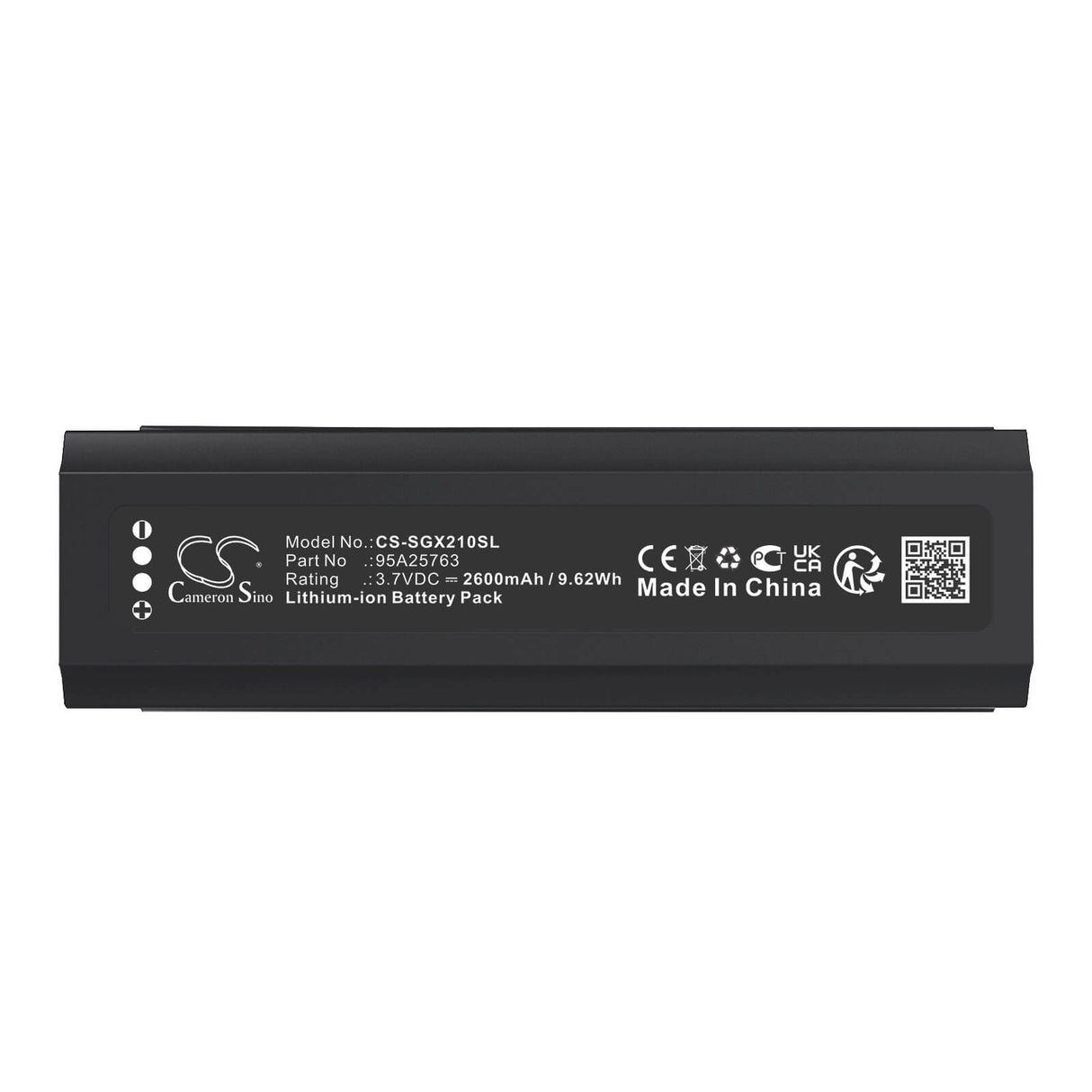 3,7V, Li-ion, 2600mAh, Batterie de microphone compatible avec Shure, 95A25763, ADX2, ADX2 G57, 9,62Wh Microphone Cameron Sino Technology Limited