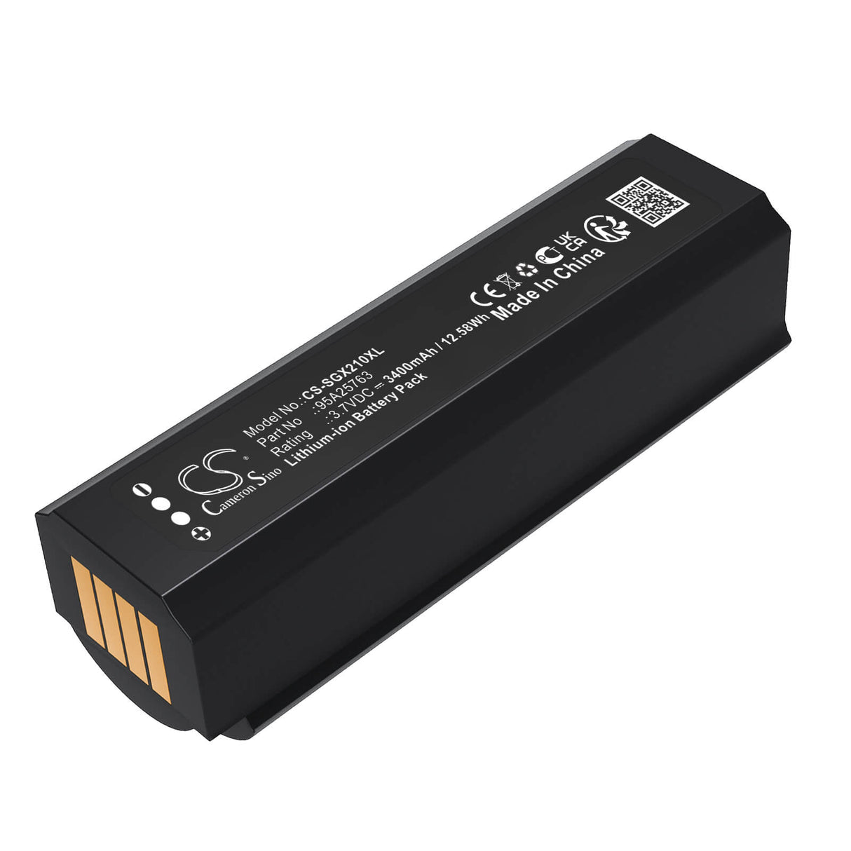 3.7V, Li-ion, 3400mAh, Batterie de microphone compatible avec Shure, 95A25763, ADX2, ADX2 G57, 12.58Wh Microphone Cameron Sino Technology Limited