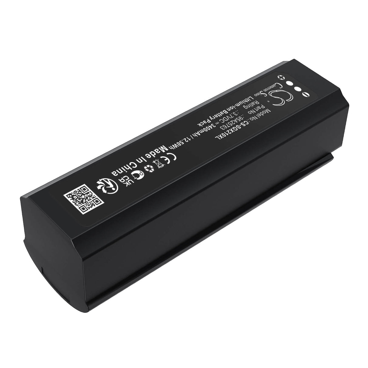 3.7V, Li-ion, 3400mAh, Batterie de microphone compatible avec Shure, 95A25763, ADX2, ADX2 G57, 12.58Wh Microphone Cameron Sino Technology Limited