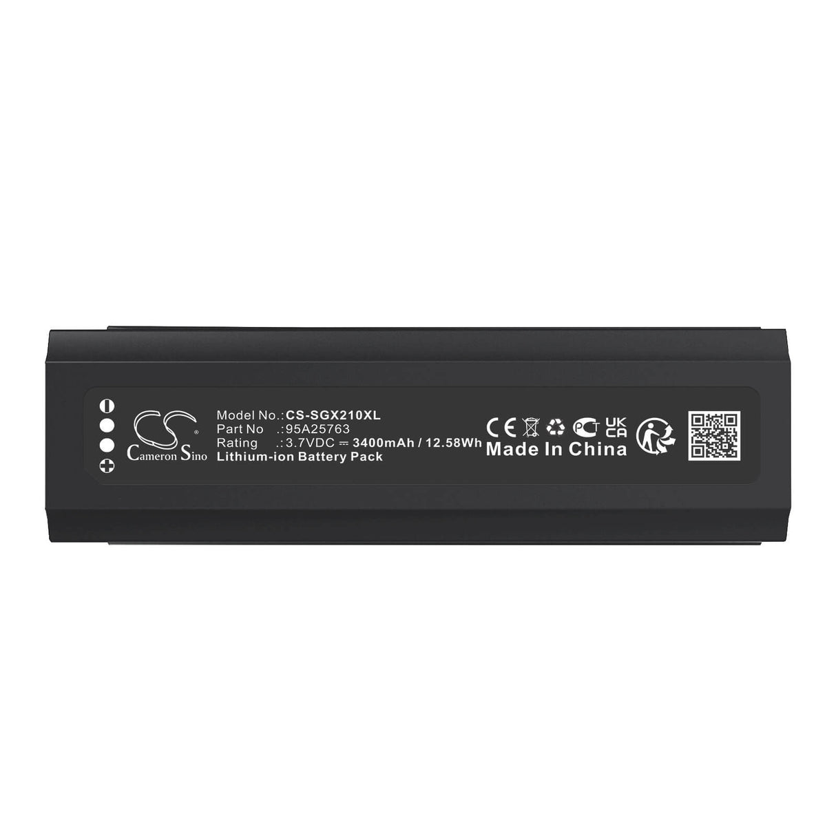 3.7V, Li-ion, 3400mAh, Batterie de microphone compatible avec Shure, 95A25763, ADX2, ADX2 G57, 12.58Wh Microphone Cameron Sino Technology Limited