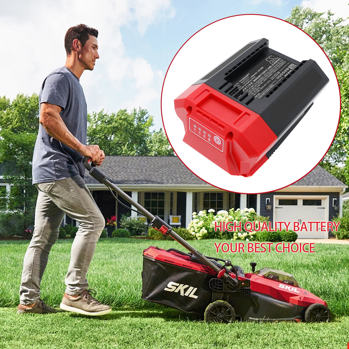 40V, Li-ion, 5000mAh, Gardening Tools battery fits Skil, BY8705-00, 24-inch 40V Hedge Trimmer, 40V 460CFM Leaf Blower, 200Wh Gardening Tools Cameron Sino Technology Limited (Dangerous Goods)