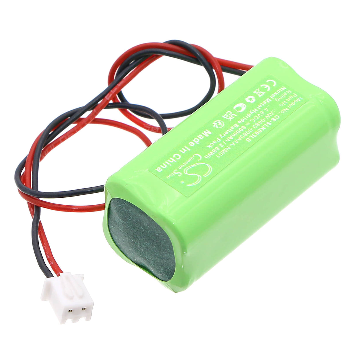 4.8V, Ni-MH, 600mAh, Batterie d'éclairage de secours compatible avec Schrack, Aw-0480-0080aaa-nm01, Nlk1u003sc, Nlk2u003sc, 2.88Wh Éclairage de secours Cameron Sino Technology Limited