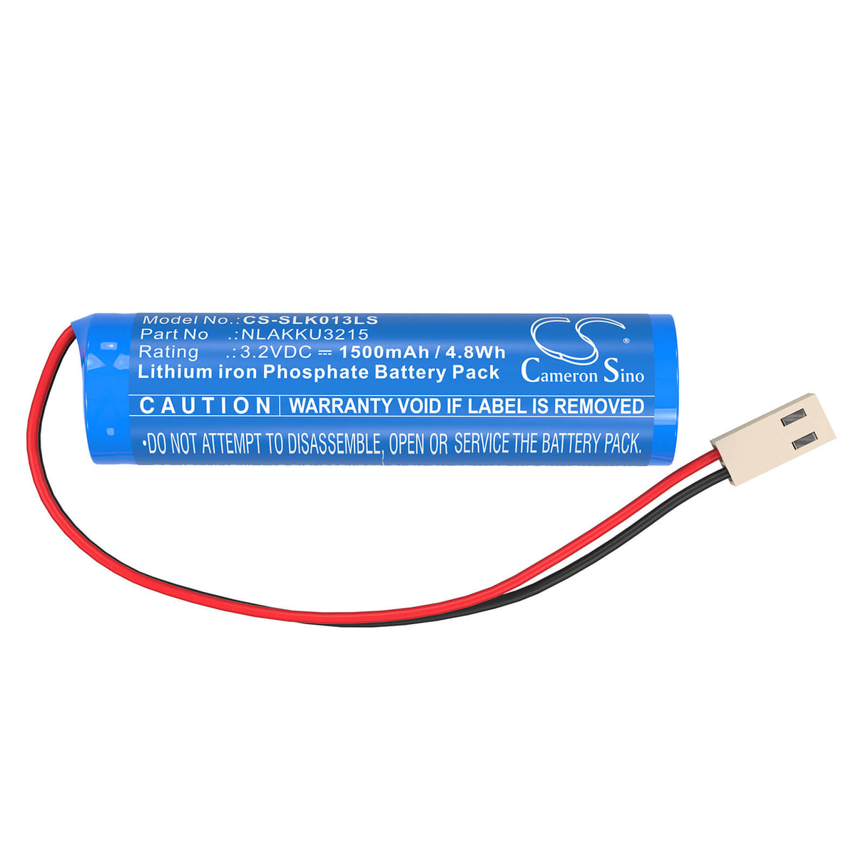 3,2V, LiFePO4, 1500mAh, Batterie d'éclairage d'urgence compatible avec Schrack, NLAKKU3215, A3U383AT2.V2-S, A3U383AT2.V2-W, 4,8Wh Éclairage d'urgence Cameron Sino Technology Limited