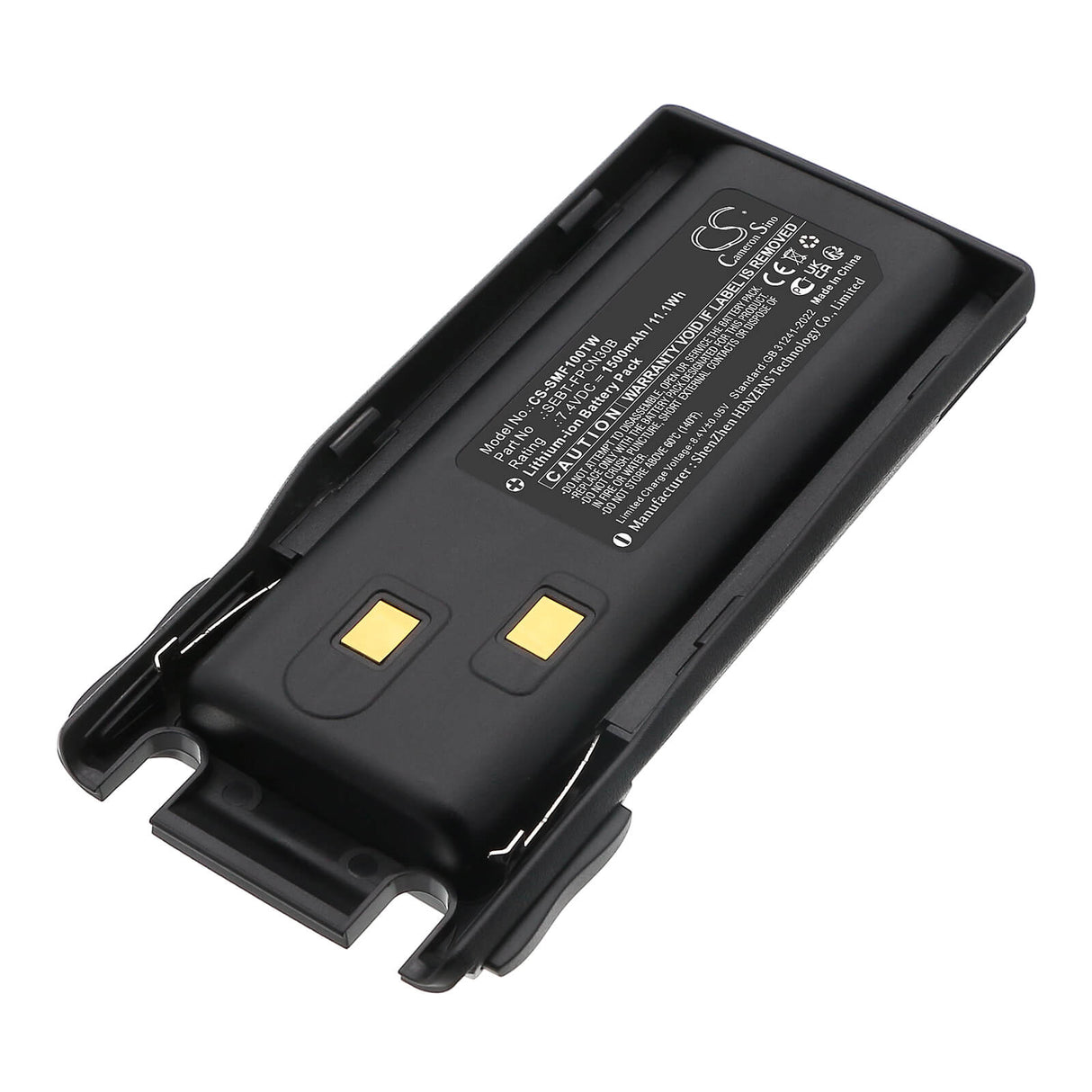 7.4V, Li-ion, 1500mAh, Two-Way Radio battery fits Samcom, SEBT-FPCN30B, FPCN10A, 11.1Wh Two-Way Radio Cameron Sino Technology Limited