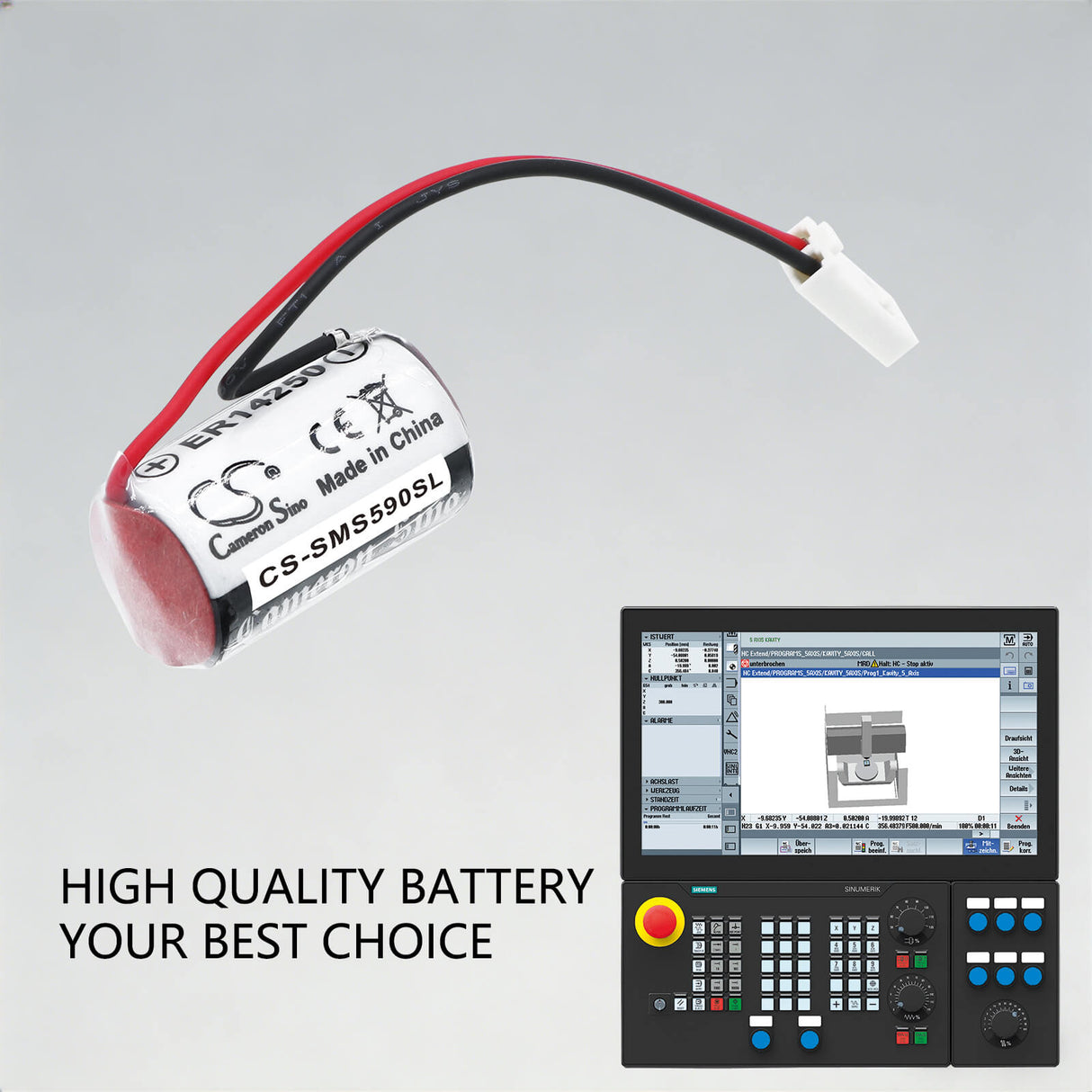 3.6V, Li-SOCl2, 1200mAh, PLC battery fits Siemens, 6ES7 971-1AA00-0AA0, 4D-500A, 6ES5980-0MB11, 4.32Wh PLC Cameron Sino Technology Limited