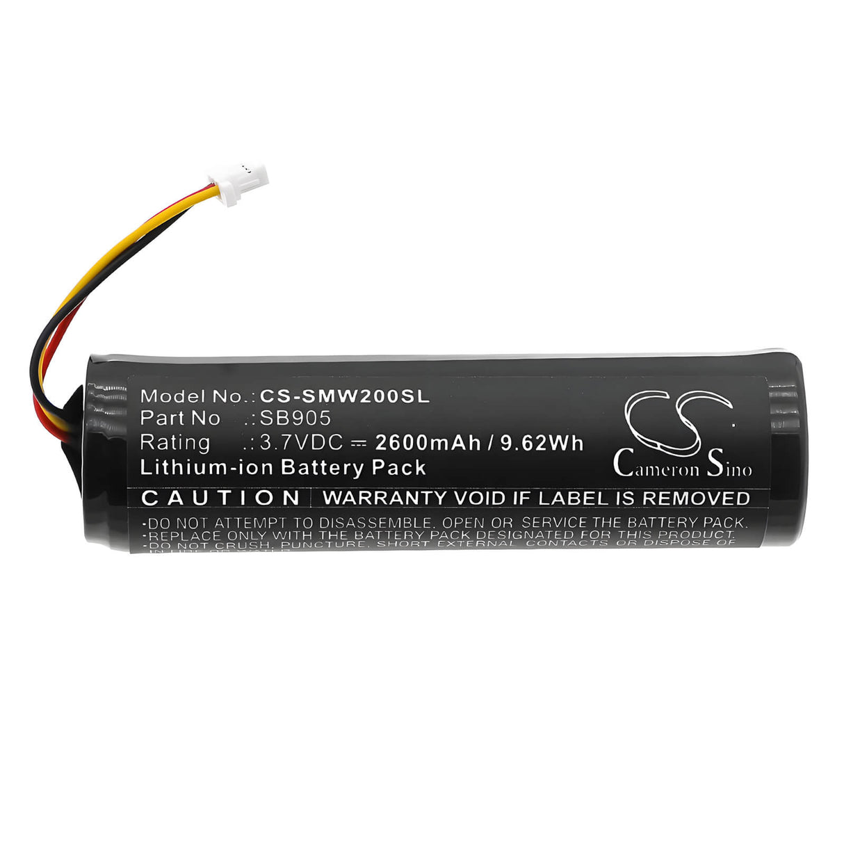 3,7V, Li-ion, 2600mAh, batterie pour émetteurs et récepteurs compatible avec Shure, 95a35233, émetteur portatif Mxw, émetteur portatif Mxw2, 9,62Wh émetteurs et récepteur Cameron Sino Technology Limited
