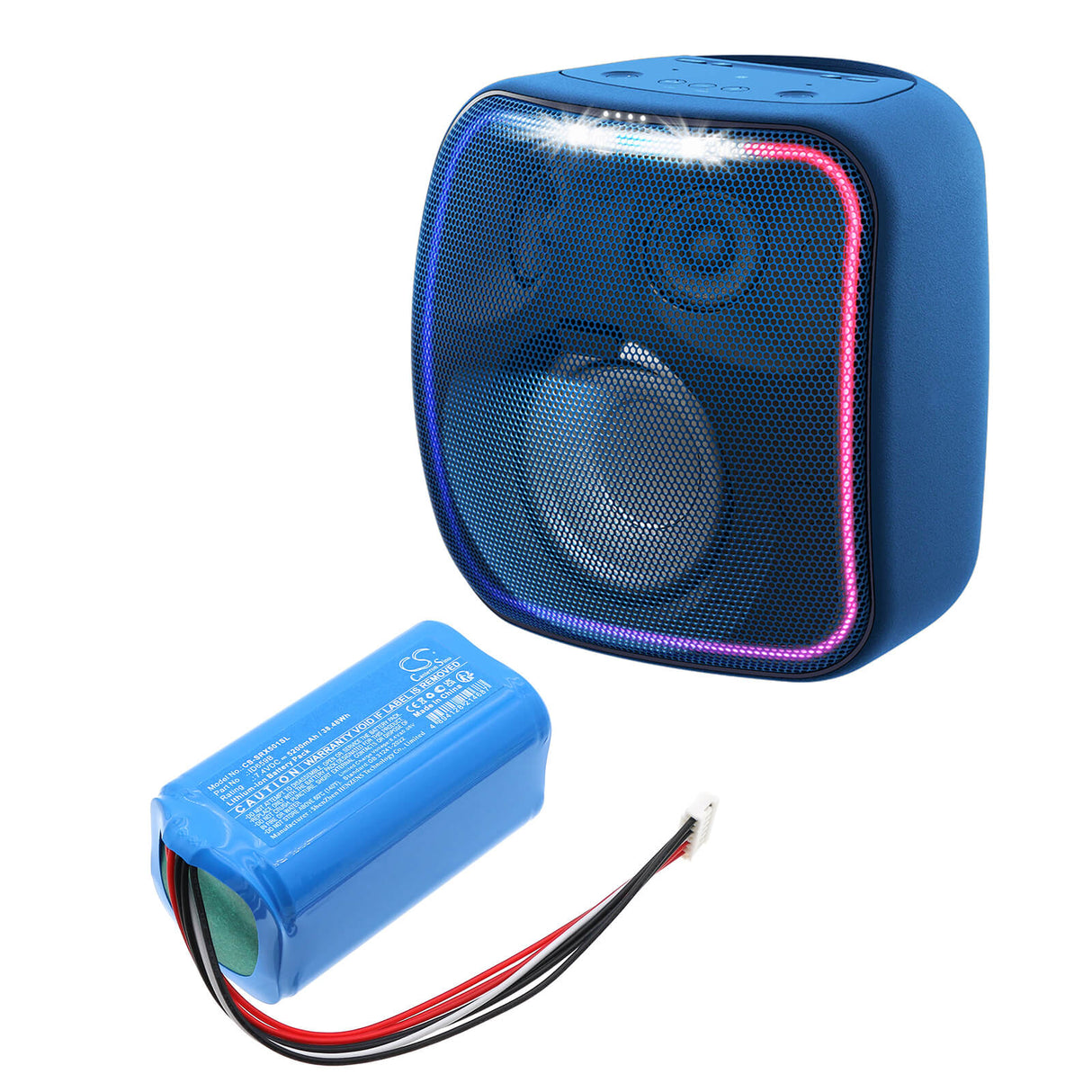 7.4V, Li-ion, 5200mAh, Batterie pour haut-parleur compatible avec Sony, Id659b, Srs-xb501, Srs-xb501g, 38.48Wh Haut-parleur Cameron Sino Technology Limited