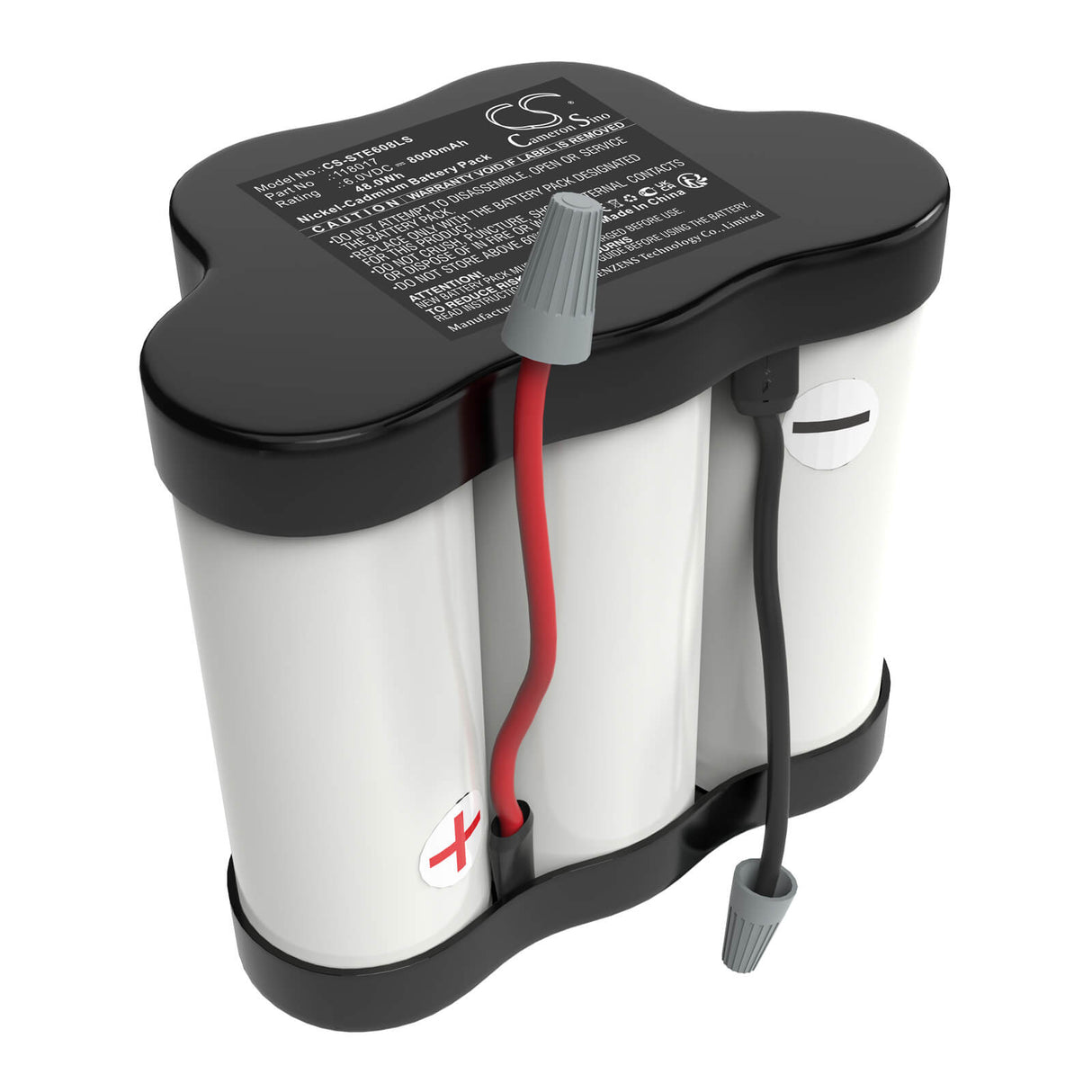 6.0V, Ni-CD, 8000mAh, Batterie d'éclairage de secours compatible avec Stahl, 118017, Ecolux 6608/5, 48.0Wh Éclairage de secours Cameron Sino Technology Limited