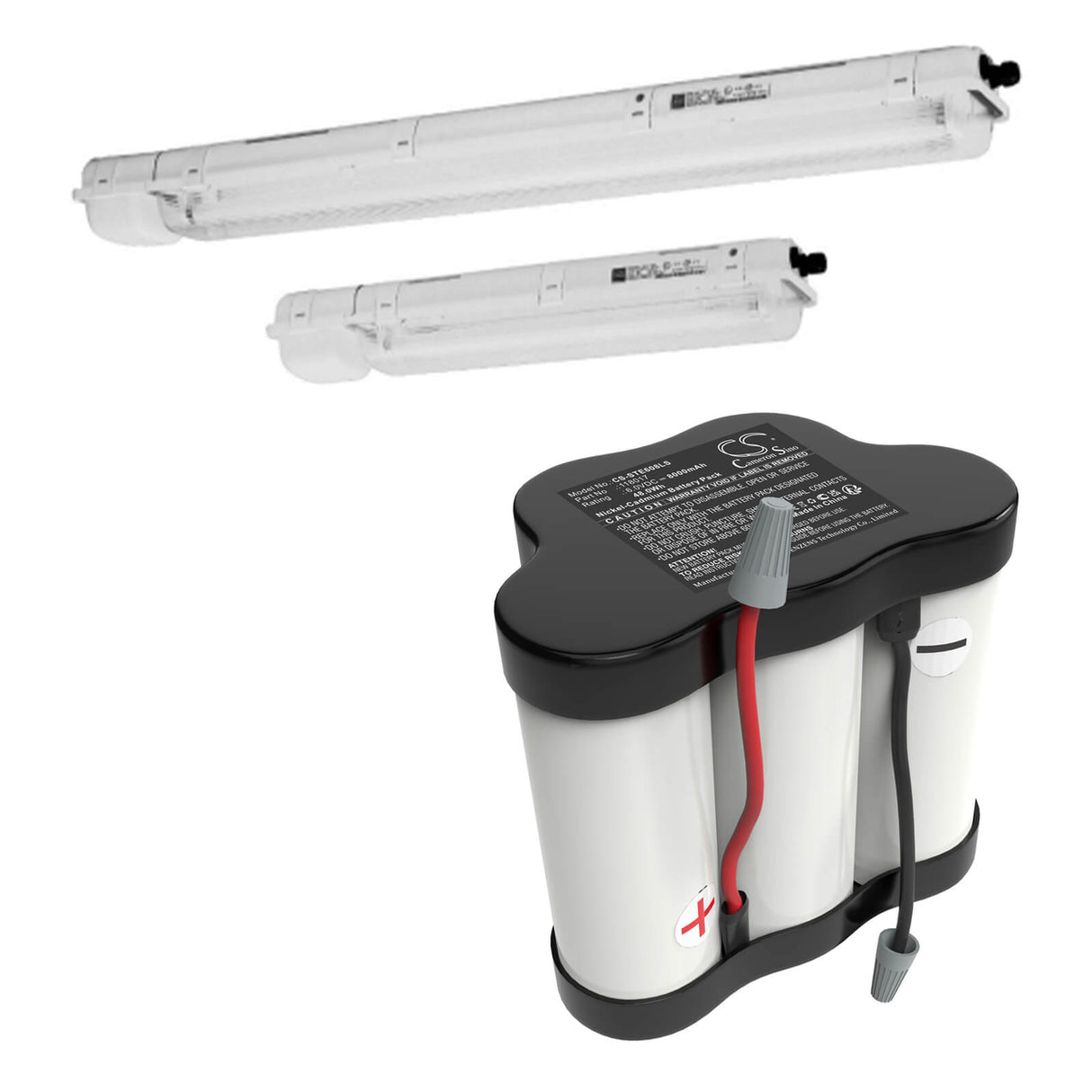 6.0V, Ni-CD, 8000mAh, Batterie d'éclairage de secours compatible avec Stahl, 118017, Ecolux 6608/5, 48.0Wh Éclairage de secours Cameron Sino Technology Limited