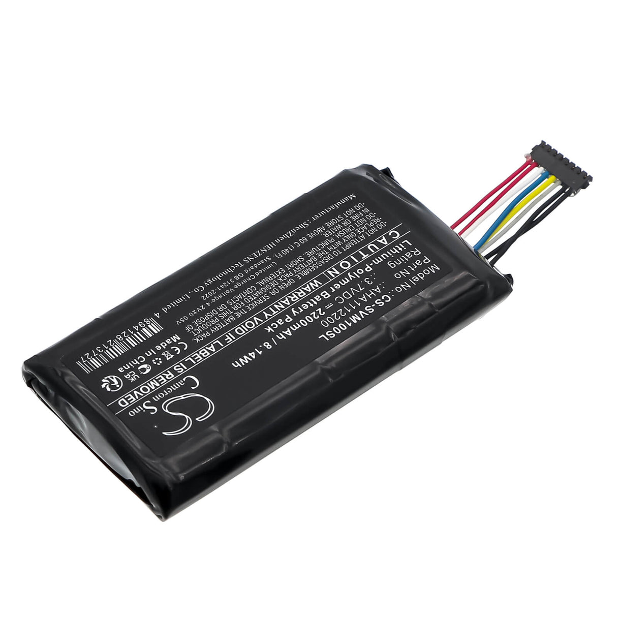3,7V, Li-Polymère, 2200mAh, Batterie de télécommande compatible avec Savant, Pro Rem-1000 Télécommande à écran tactile, 8,14Wh Télécommande Cameron Sino Technology Limited