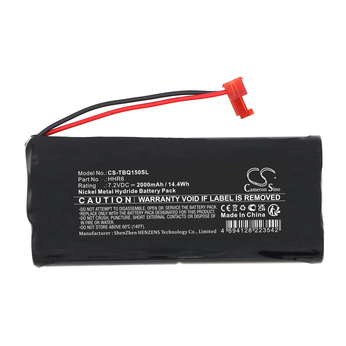 7.2V, Ni-MH, 2000mAh, Equipment, Survey, Test battery fits Tobias, HHR6, IQ150 Paper-Chek, 14.4Wh Equipment, Survey, Test Cameron Sino Technology Limited